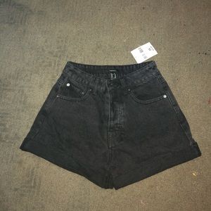 Black Denim Shorts